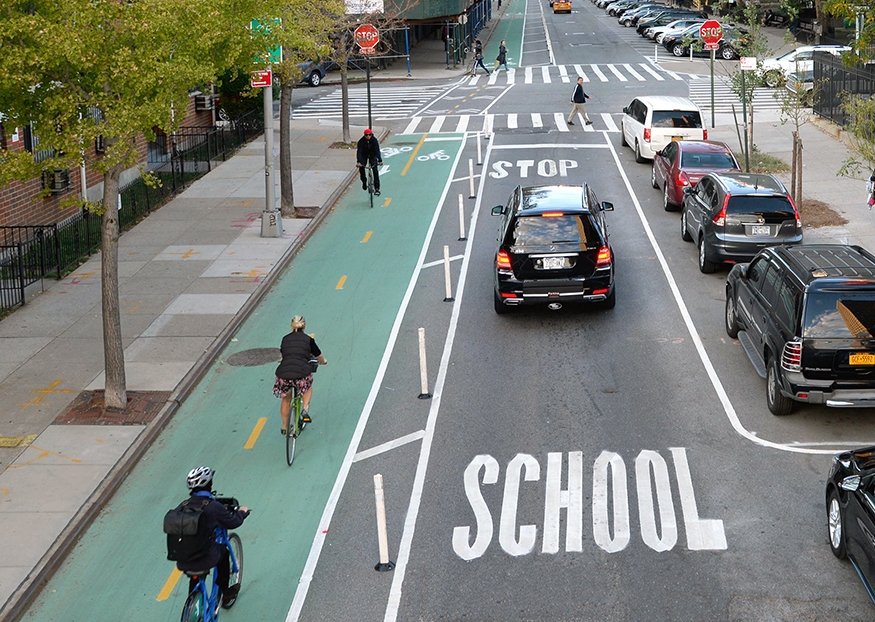 Two Way Bike Lane NYC Street Design Manual